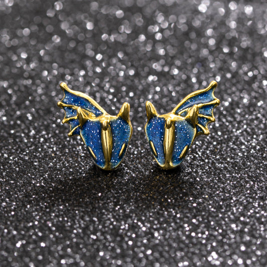 Elegant Blue Butterfly Earrings