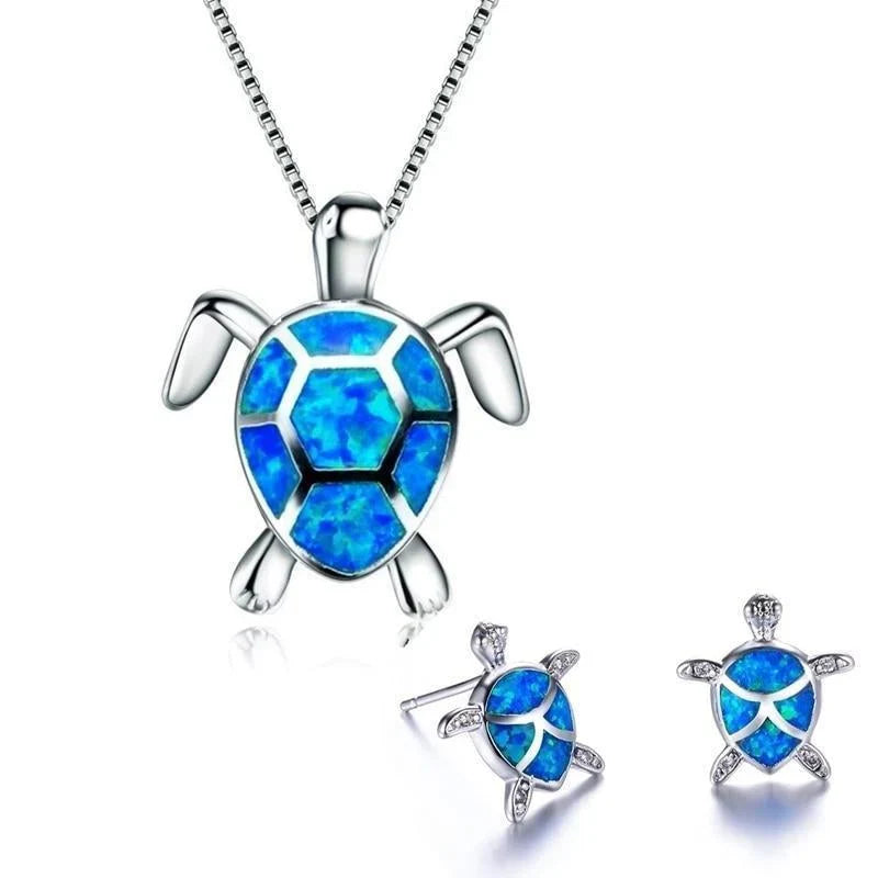 Elegant Blue Opal Turtle