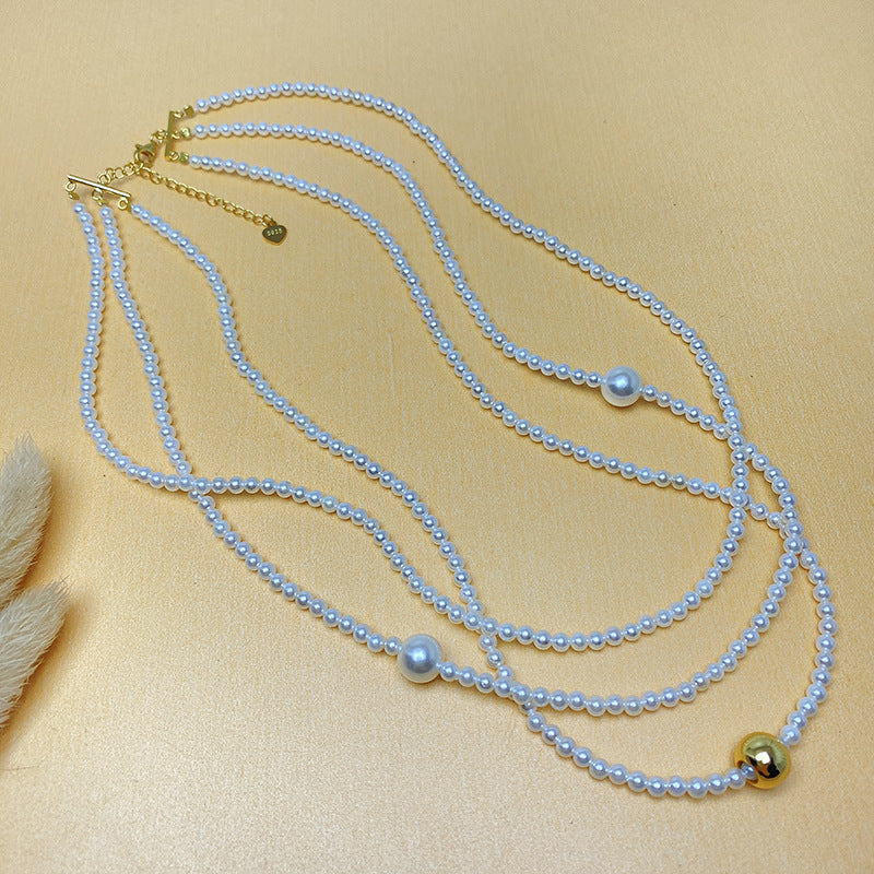 Elegant Blue Pearl Necklace