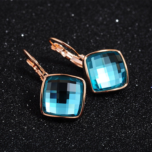 Elegant Blue Topaz Earrings