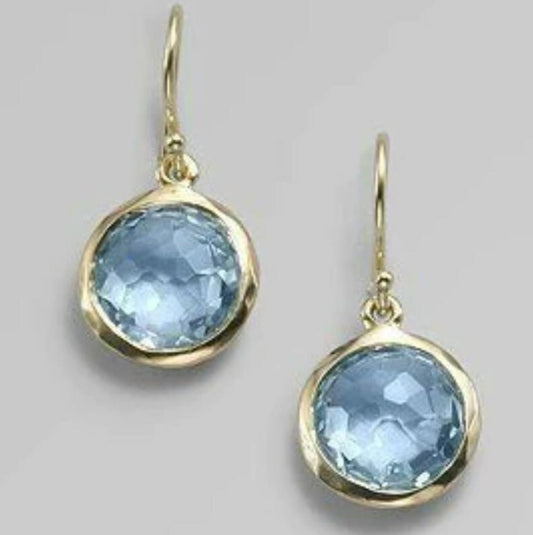 Elegant Blue Topaz Earrings