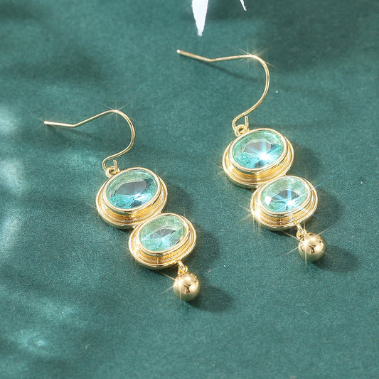 Elegant Blue Topaz Earrings