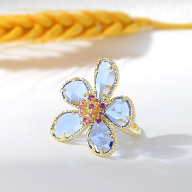 Elegant Blue Topaz Ring