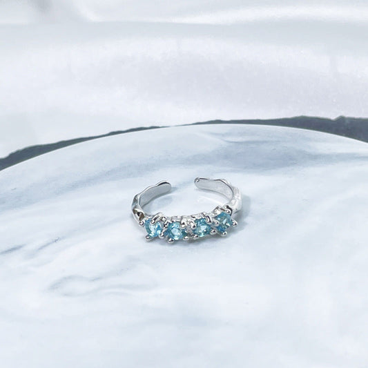 Elegant Blue Topaz Ring