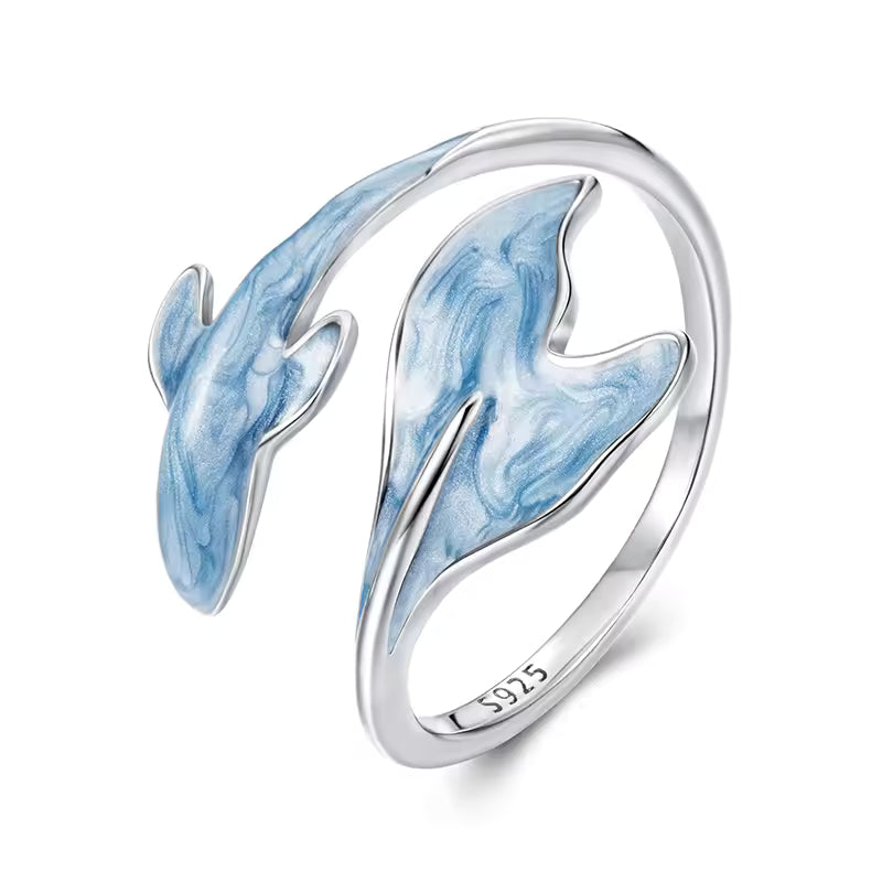 Elegant Blue Wings Ring