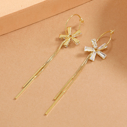 Elegant Bow Drop Earrings