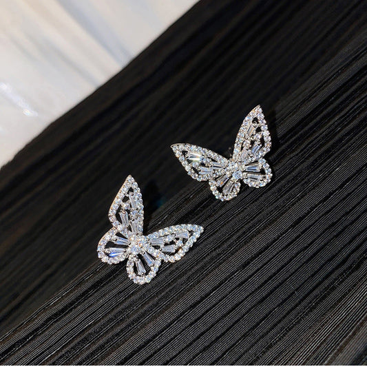 Elegant Crystal Butterfly Earrings