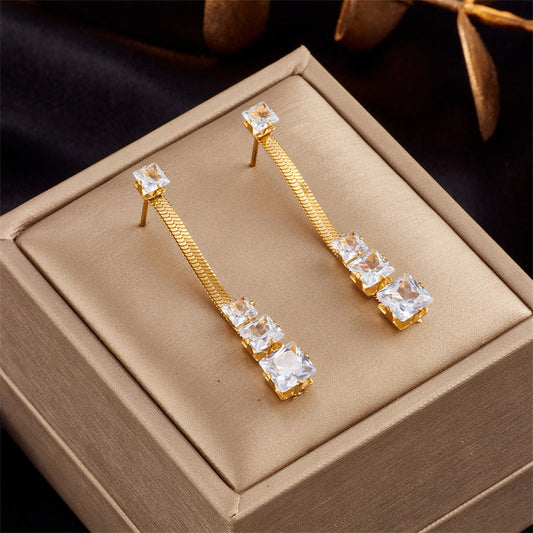 Elegant Crystal Drop Earrings