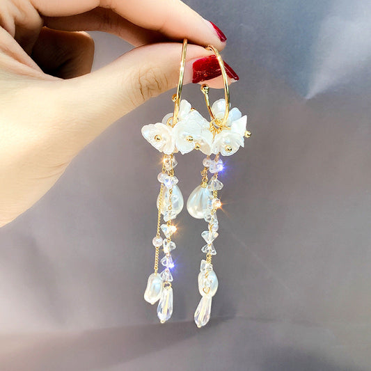 Elegant Crystal Flower Earrings