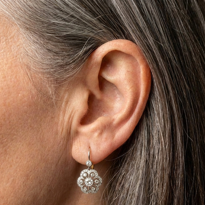 Crystal Flower Earrings