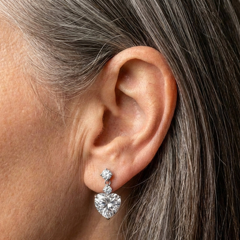 Crystal Heart Earrings