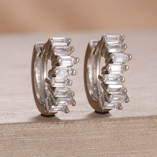 Elegant Crystal Hoop Earrings