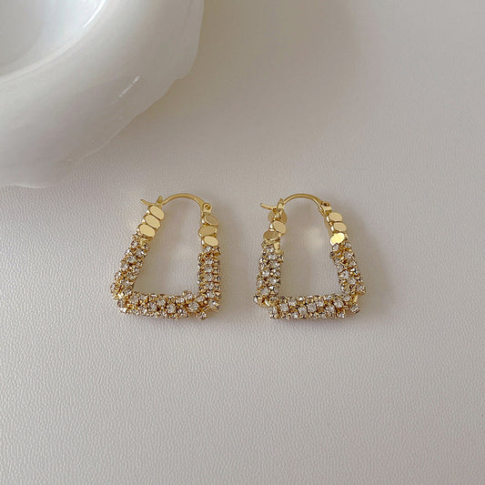 Elegant Crystal Hoop Earrings