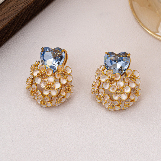 Elegant Crystal Pearl Earrings