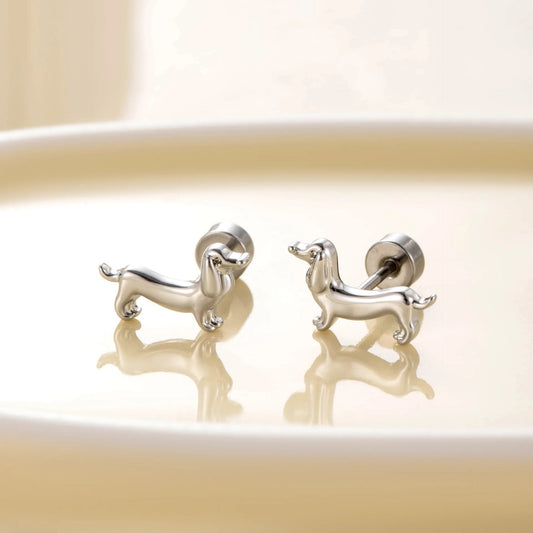Elegant Dachshund Dog Earrings
