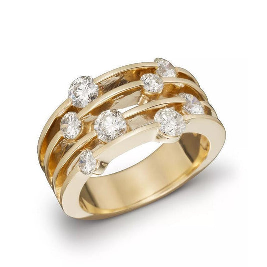 Elegant Diamond Gold Ring