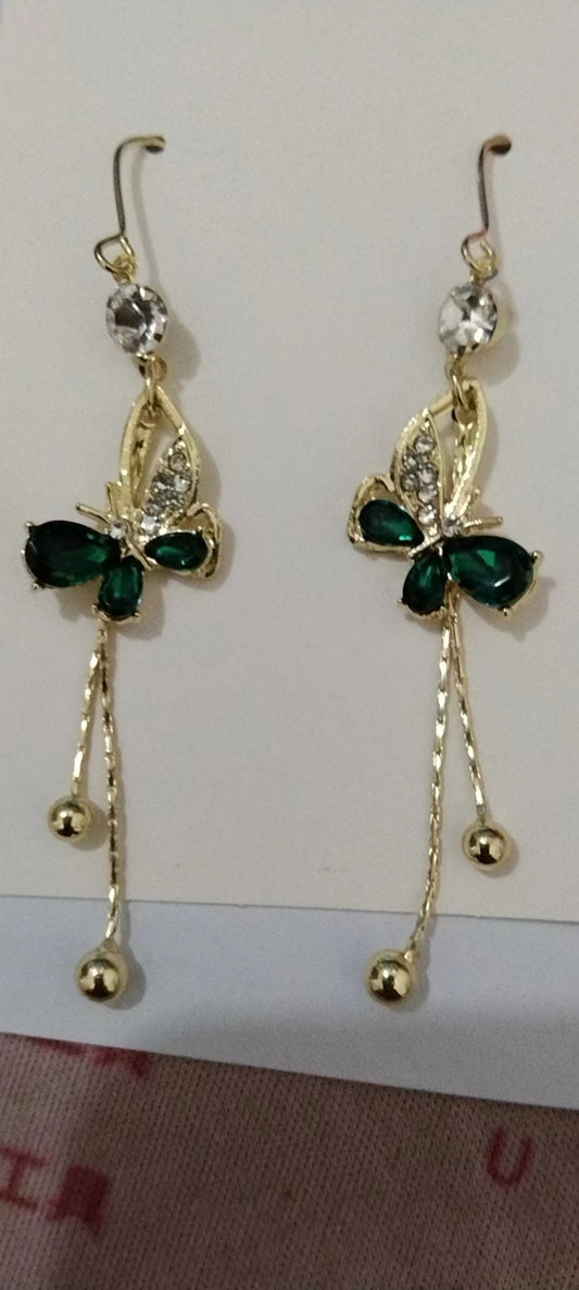 Elegant Emerald Drop Earrings