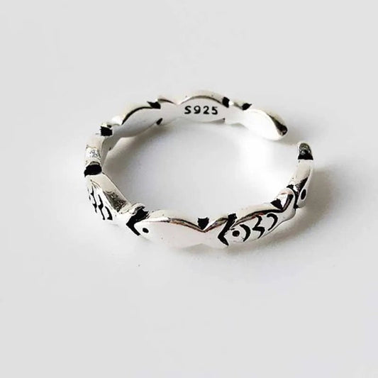 Elegant Fish Silver Ring