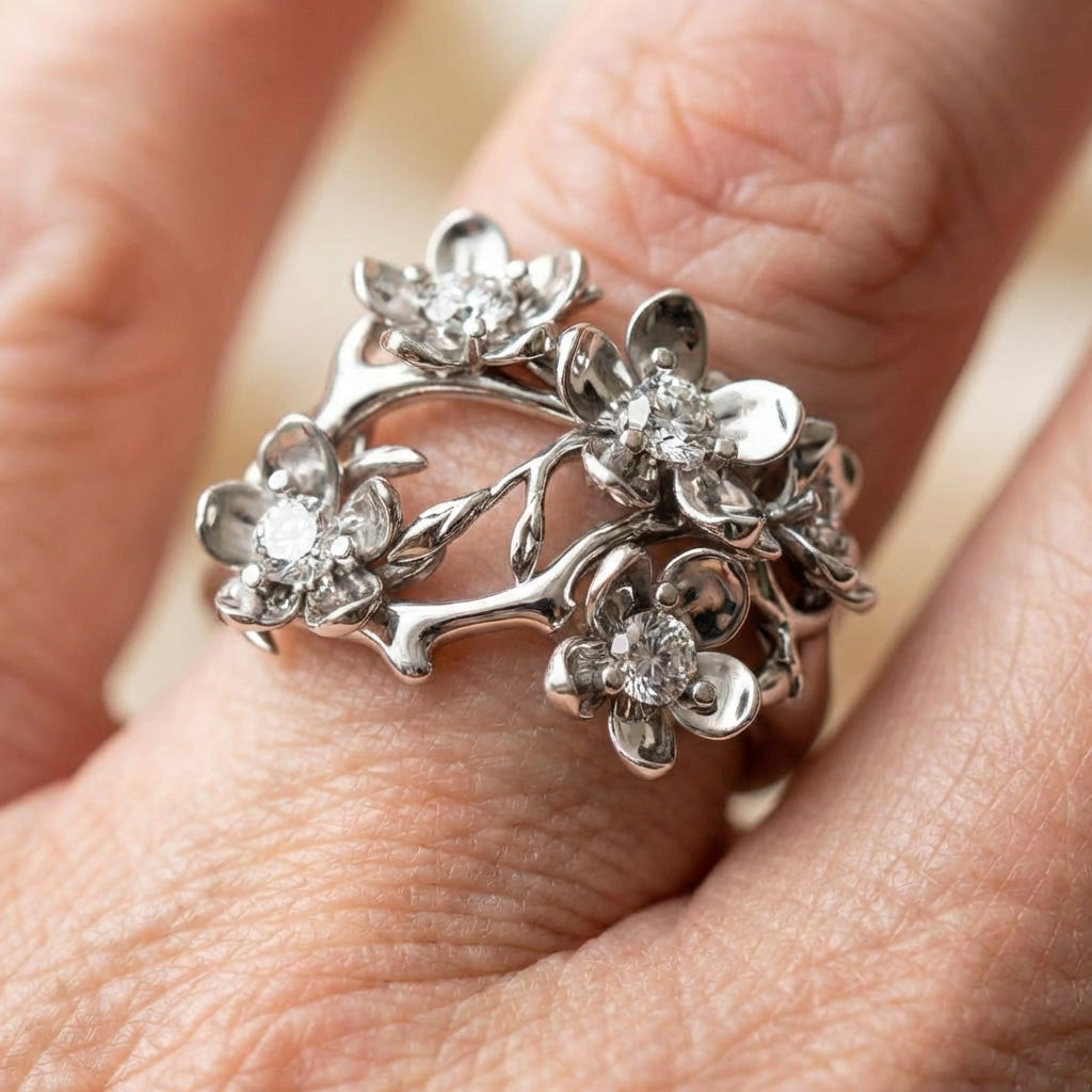 Flower Crystal Ring