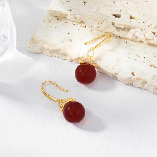 Elegant Garnet Earrings