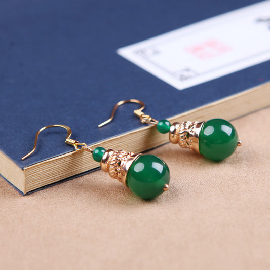 Elegant Green Jade Earrings