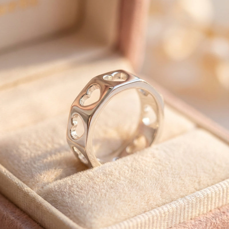 Elegant Heart Sterling Ring