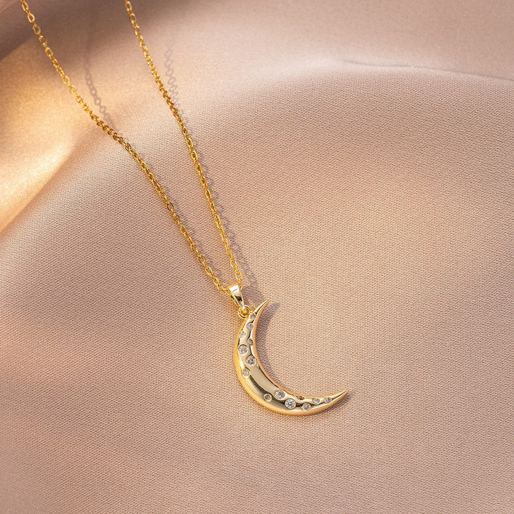 Elegant Moon Crystal Necklace