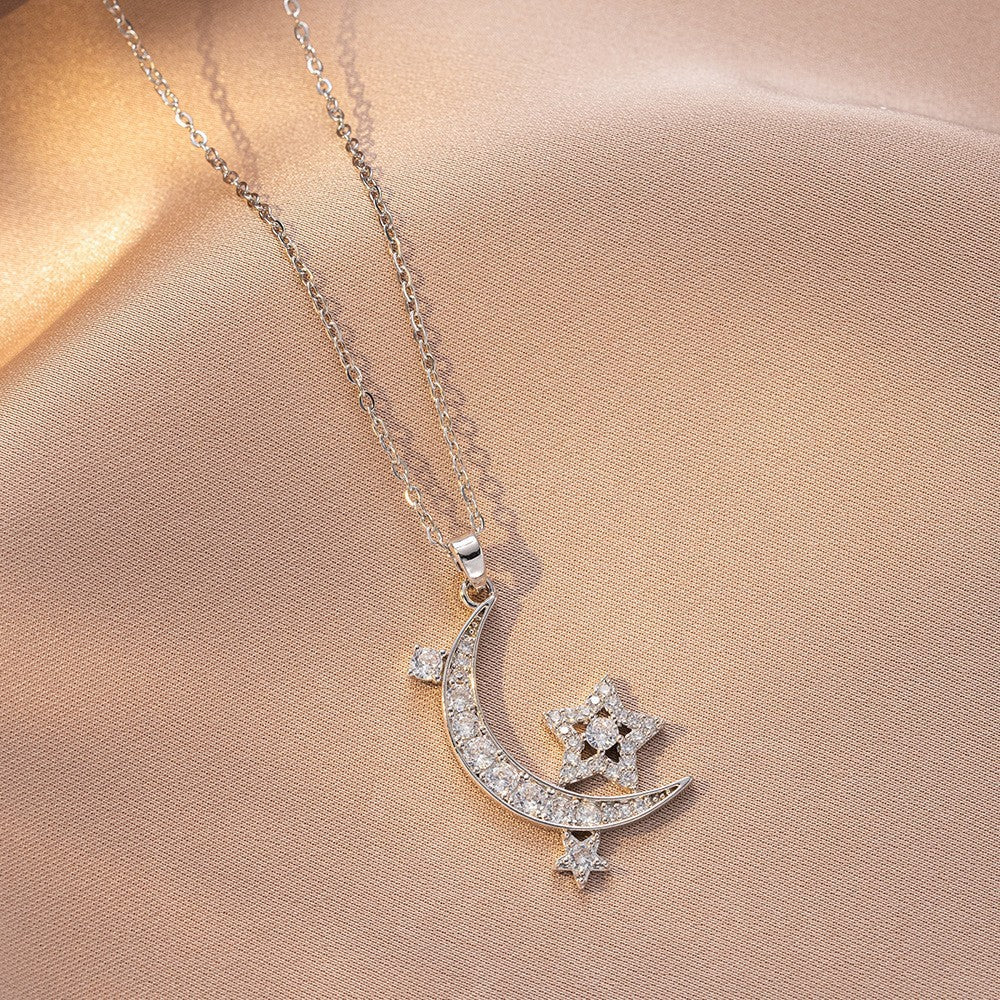 Elegant Moon Star Necklace
