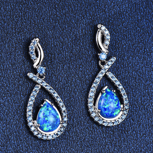 Elegant Opal Drop Earrings