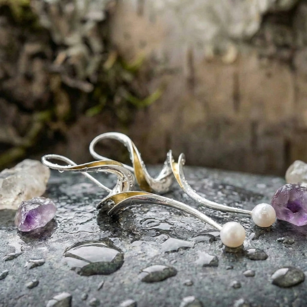 Elegant Pearl Dangle Earrings