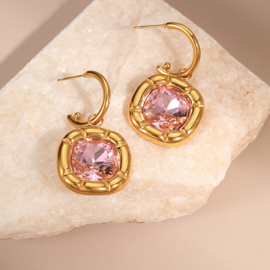 Elegant Pink Tourmaline Earrings
