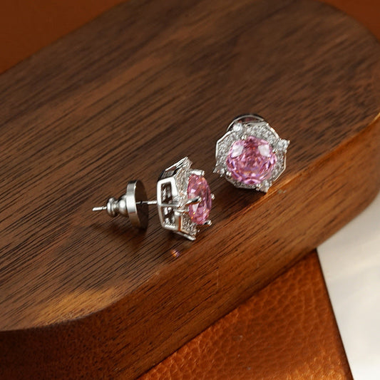 Elegant Pink Tourmaline Earrings
