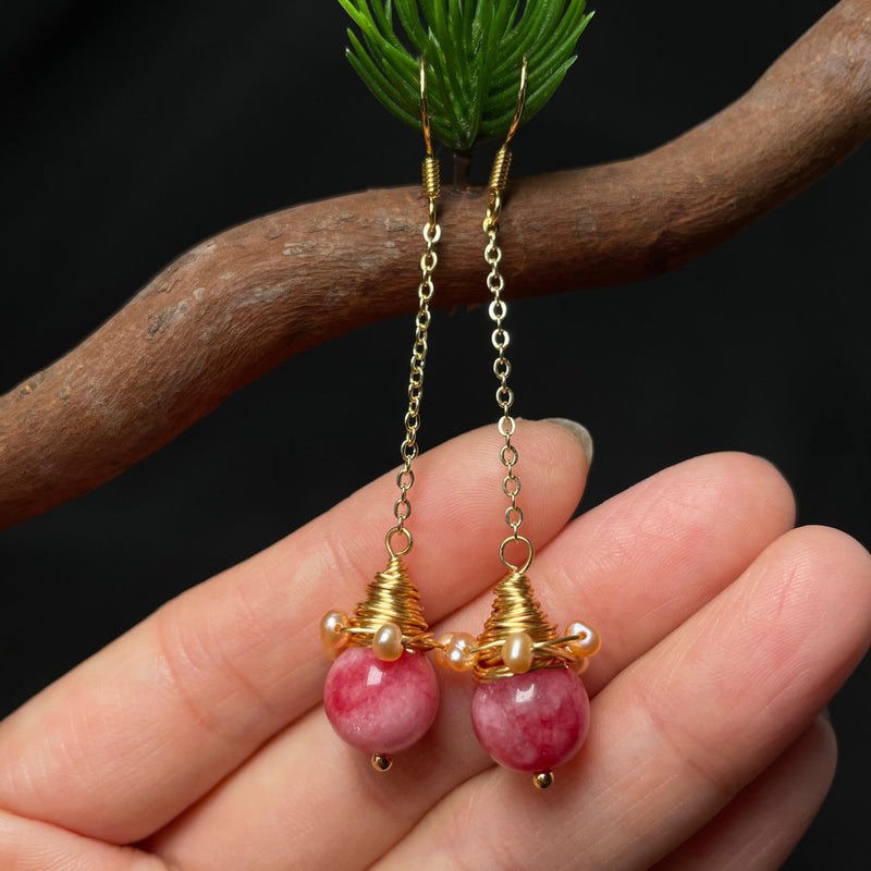 Elegant Pink Tourmaline Earrings