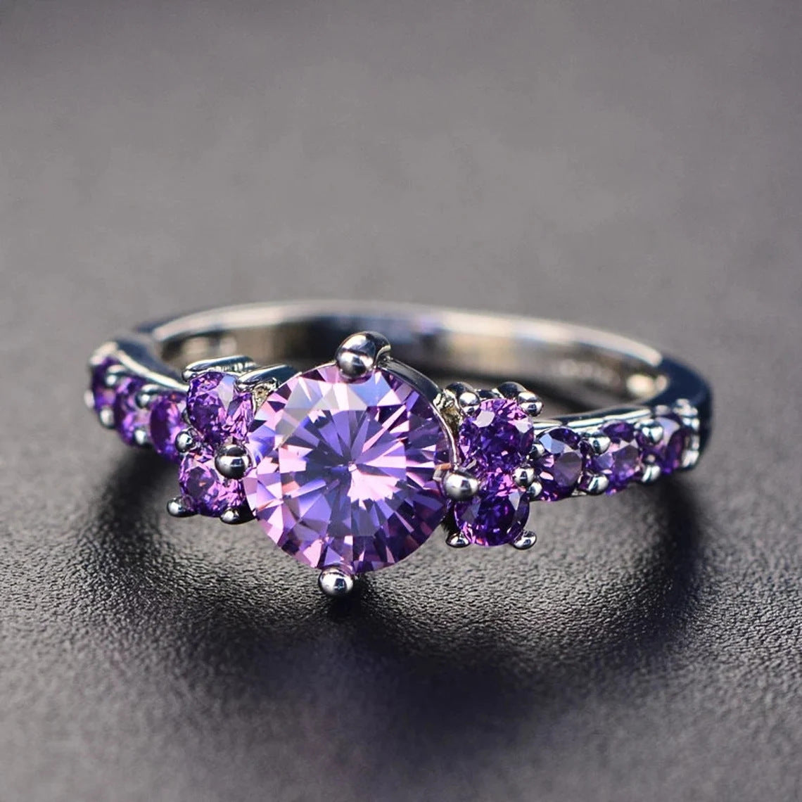 Elegant Purple Amethyst Ring