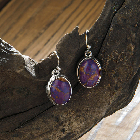 Elegant Purple Opal Earrings