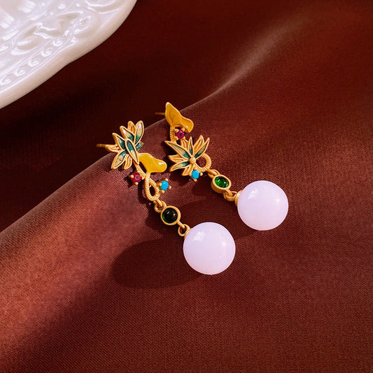 Elegant Rose Quartz Earrings