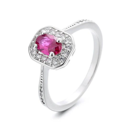 Elegant Ruby Diamond Ring