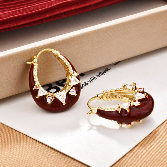 Elegant Ruby Earrings