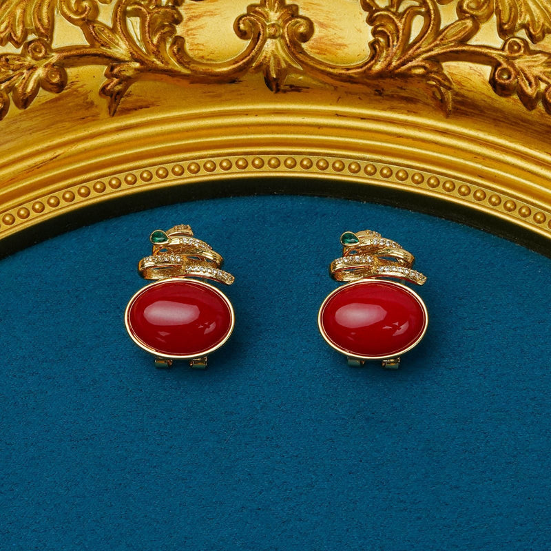 Elegant Ruby Earrings