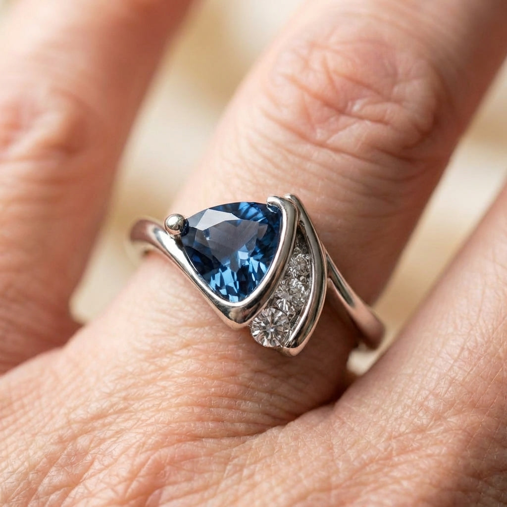 Sapphire Cubic Zirconia Ring