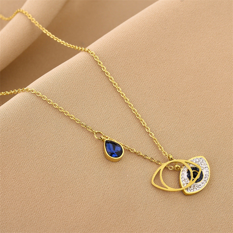 Elegant Sapphire Gold Necklace