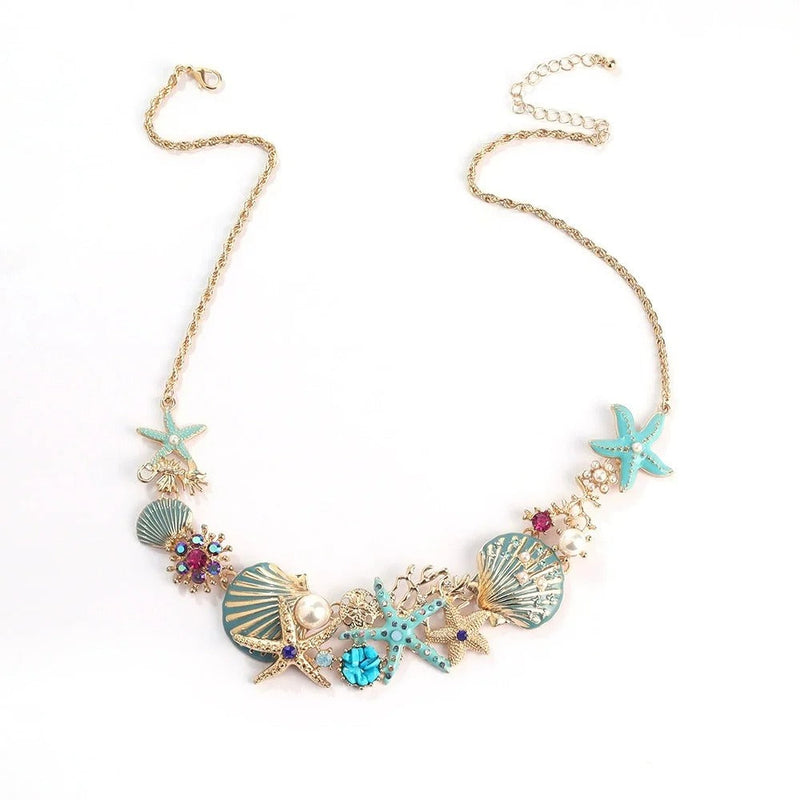 Elegant Turquoise Shell Necklace