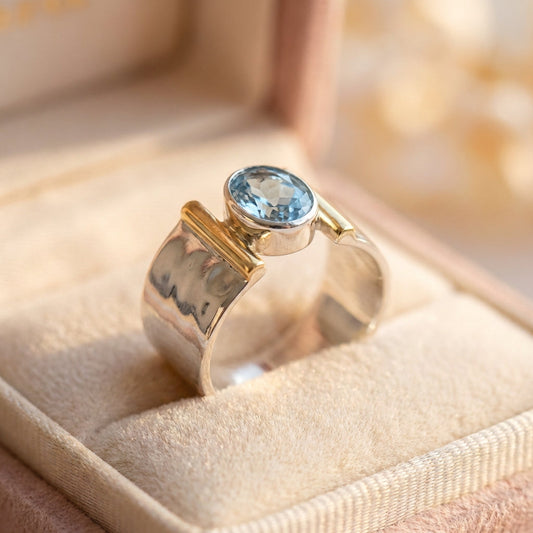 Elegant Zirconia Geometric Ring