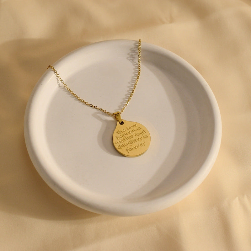 Engraved Gold Necklace