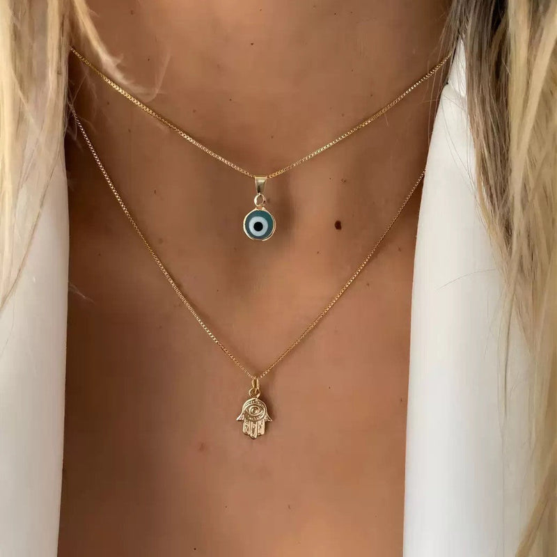 Evil Eye Gold Necklace