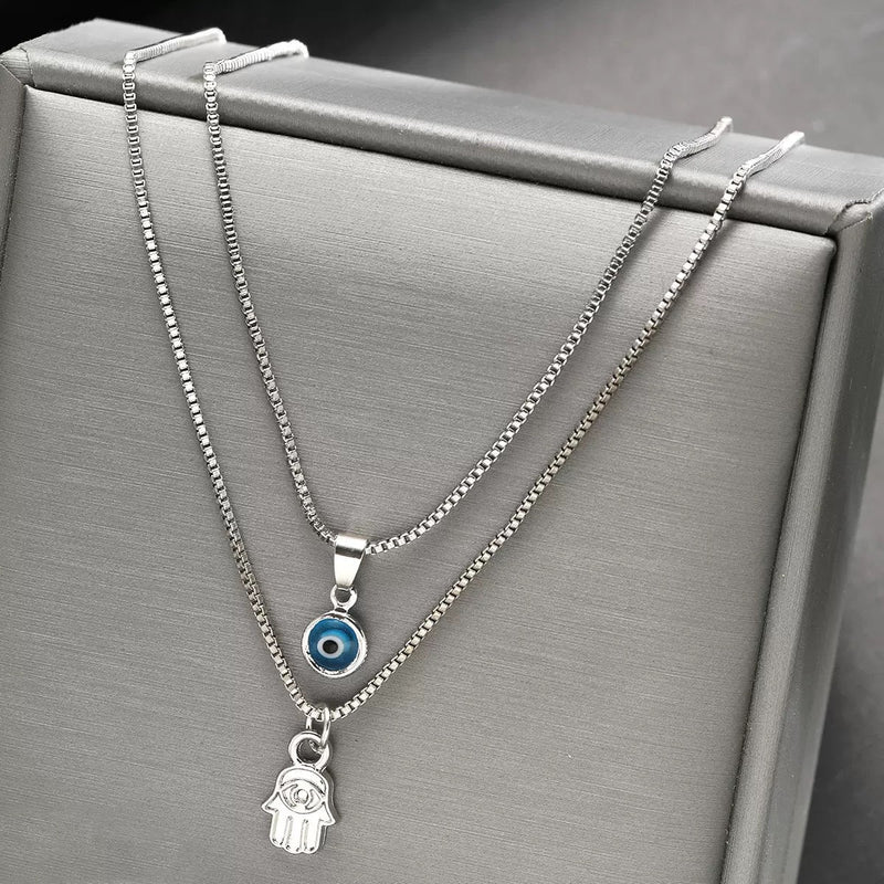 Evil Eye Hamsa Necklace