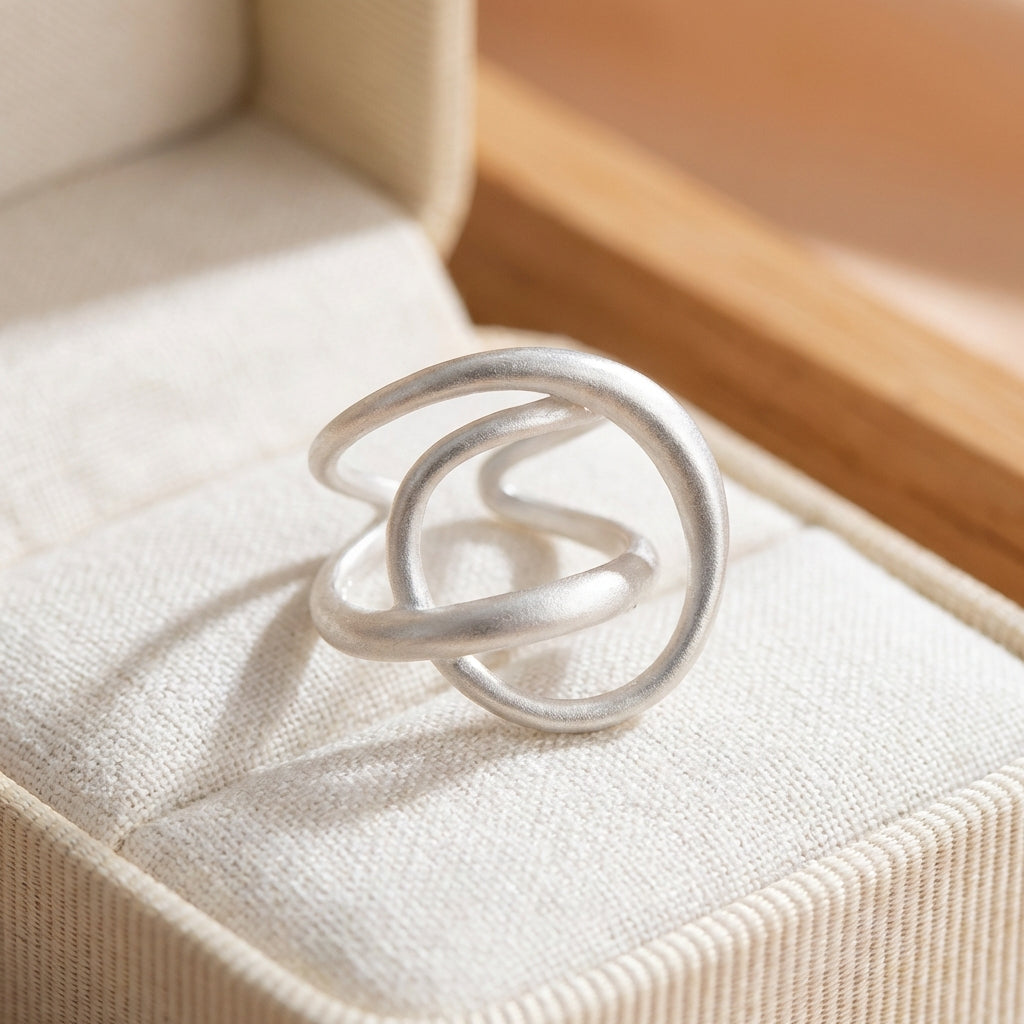 Minimalist Silver Cross Ring