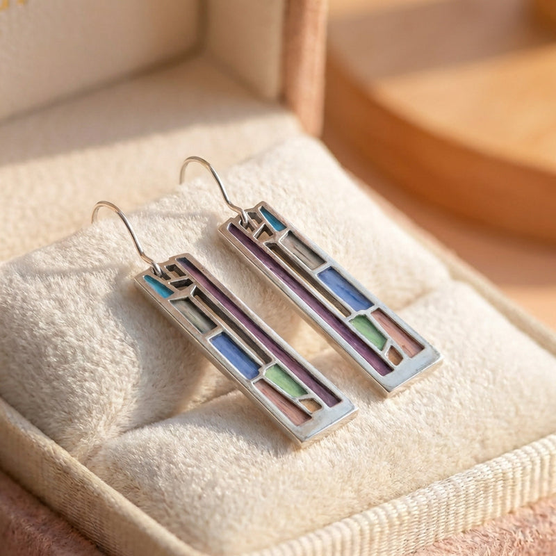 Vintage Geometric Drop Earrings