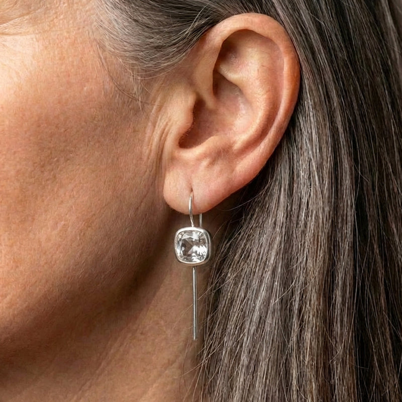 Crystal Square Earrings