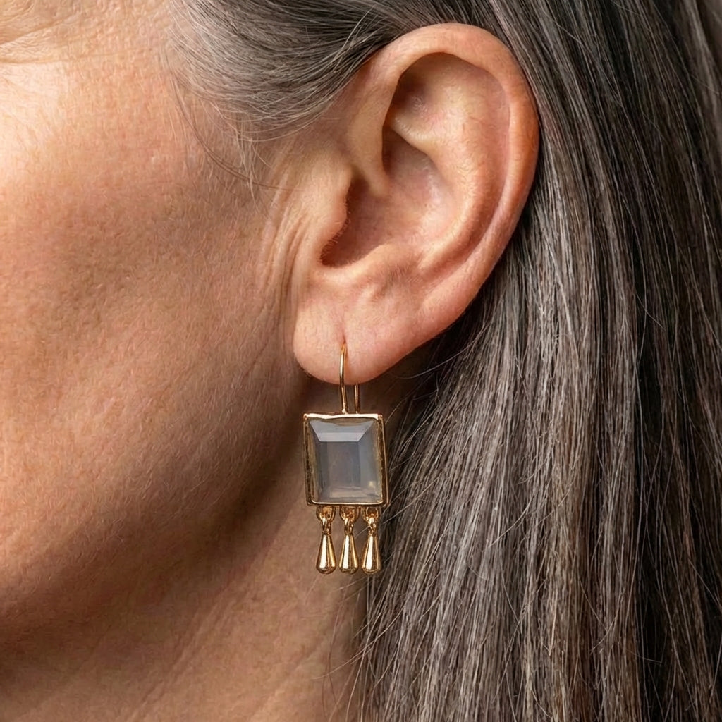 Stone Dangle Earrings